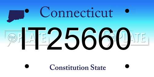 IT25660 Connecticut License Plate
