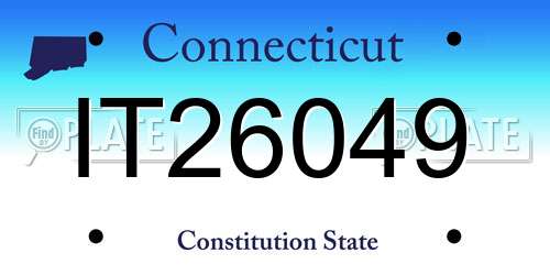 IT26049 Connecticut License Plate