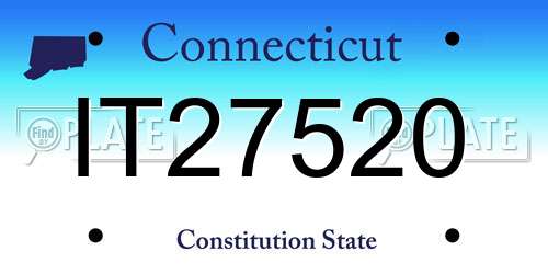 IT27520 Connecticut License Plate
