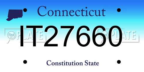 IT27660 Connecticut License Plate