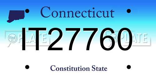 IT27760 Connecticut License Plate