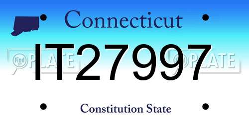 IT27997 Connecticut License Plate