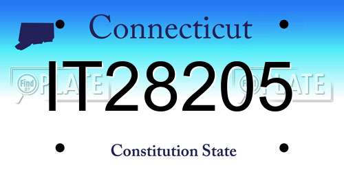 IT28205 Connecticut License Plate