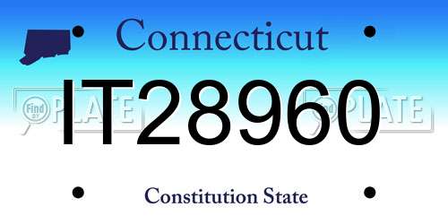 IT28960 Connecticut License Plate