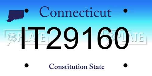 IT29160 Connecticut License Plate