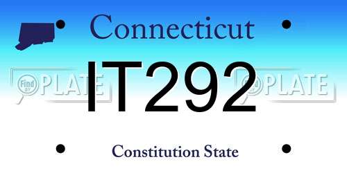 IT292 Connecticut License Plate