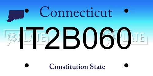 IT2B060 Connecticut License Plate