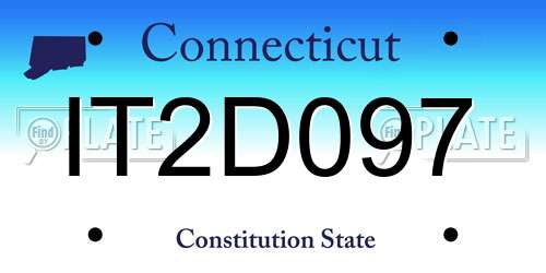 IT2D097 Connecticut License Plate