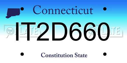 IT2D660 Connecticut License Plate