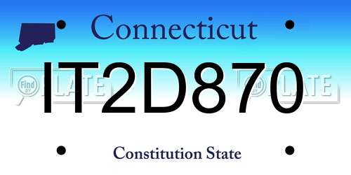 IT2D870 Connecticut License Plate