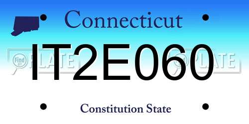 IT2E060 Connecticut License Plate