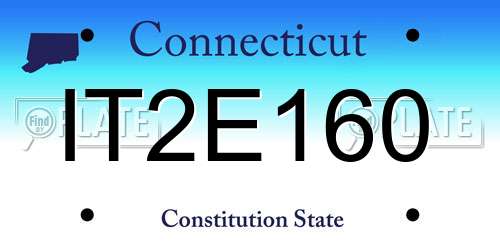 IT2E160 Connecticut License Plate