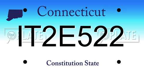IT2E522 Connecticut License Plate