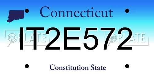 IT2E572 Connecticut License Plate