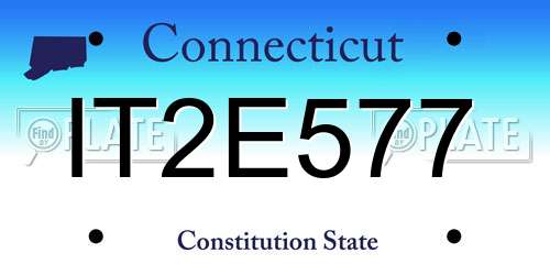 IT2E577 Connecticut License Plate