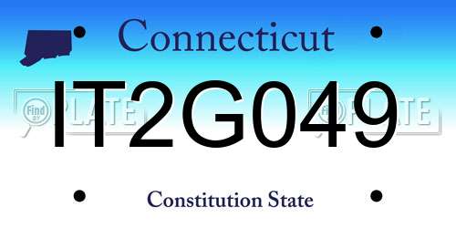 IT2G049 Connecticut License Plate