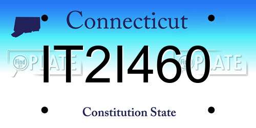IT2I460 Connecticut License Plate