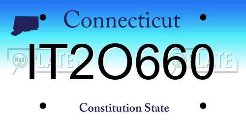 IT2O660 Connecticut License Plate