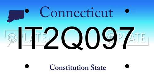 IT2Q097 Connecticut License Plate