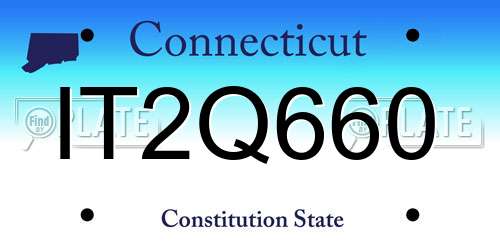IT2Q660 Connecticut License Plate