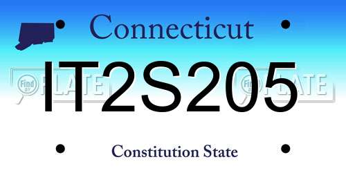 IT2S205 Connecticut License Plate