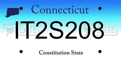 IT2S208 Connecticut License Plate