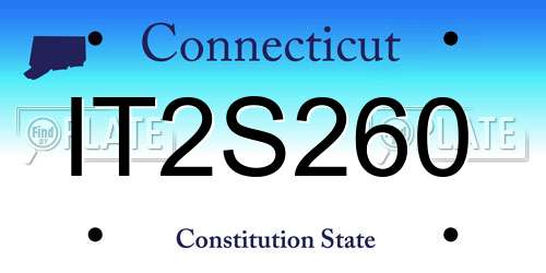 IT2S260 Connecticut License Plate