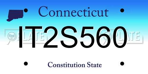 IT2S560 Connecticut License Plate