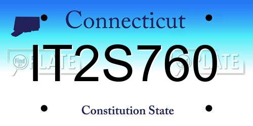 IT2S760 Connecticut License Plate