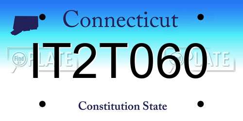 IT2T060 Connecticut License Plate