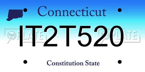 IT2T520 Connecticut License Plate