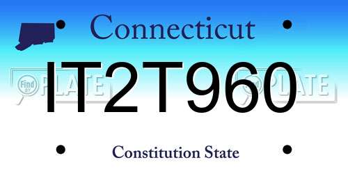 IT2T960 Connecticut License Plate