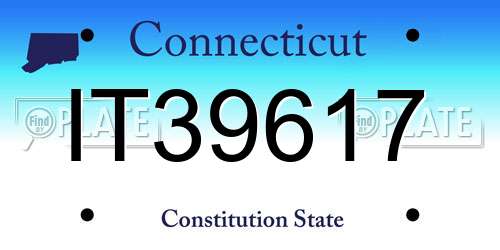 IT39617 Connecticut License Plate