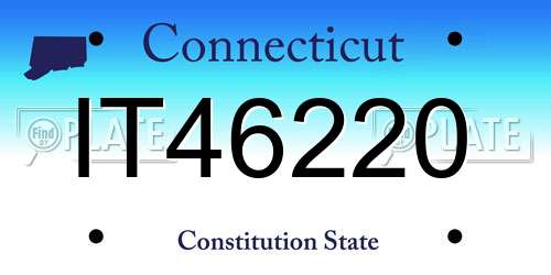 IT46220 Connecticut License Plate