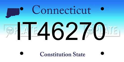 IT46270 Connecticut License Plate