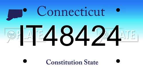 IT48424 Connecticut License Plate