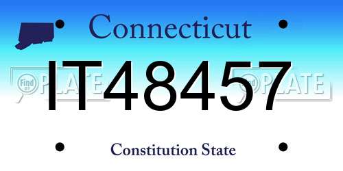 IT48457 Connecticut License Plate