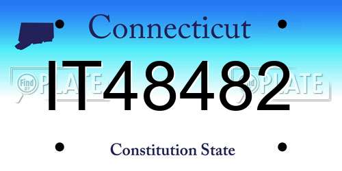 IT48482 Connecticut License Plate