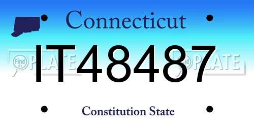 IT48487 Connecticut License Plate