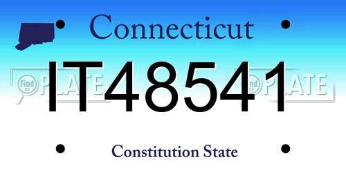 IT48541 Connecticut License Plate