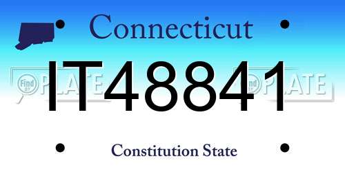 IT48841 Connecticut License Plate