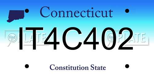 IT4C402 Connecticut License Plate