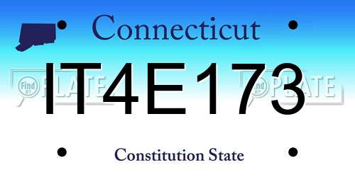 IT4E173 Connecticut License Plate
