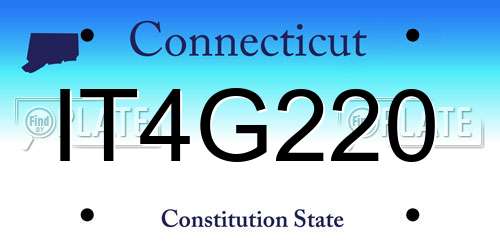 IT4G220 Connecticut License Plate