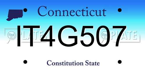 IT4G507 Connecticut License Plate