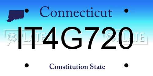 IT4G720 Connecticut License Plate