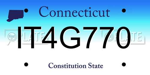 IT4G770 Connecticut License Plate