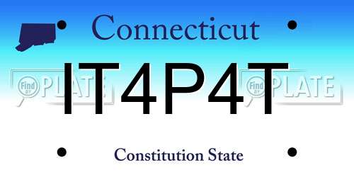 IT4P4T Connecticut License Plate