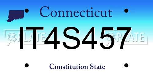 IT4S457 Connecticut License Plate