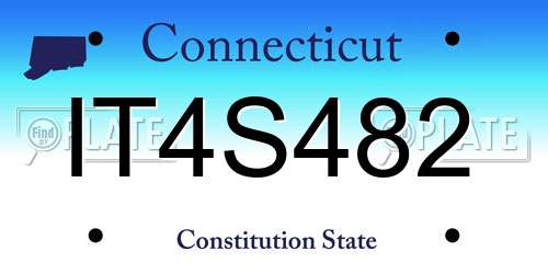 IT4S482 Connecticut License Plate